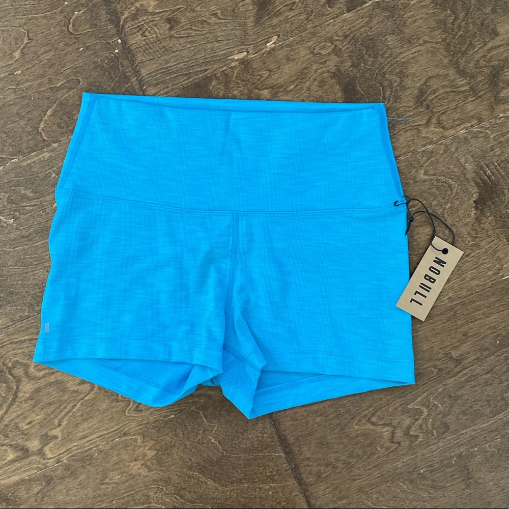 RARE Nobull High Rise 2” short Neon Ribbed